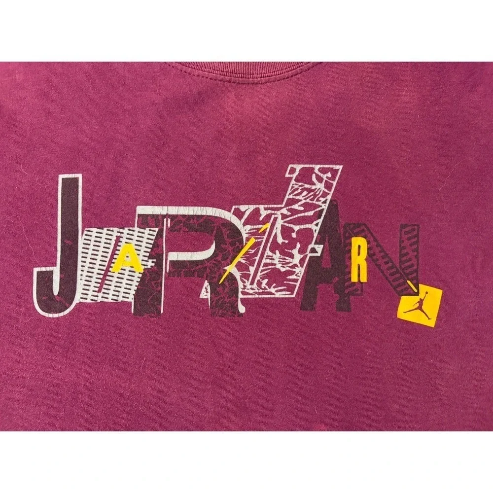 Jordan Brand Mens XL‎ Maroon Graphic T-Shirt Jumpman Elephant Print Burgundy